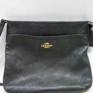 Black Leather Coach Crossbody- Authentic